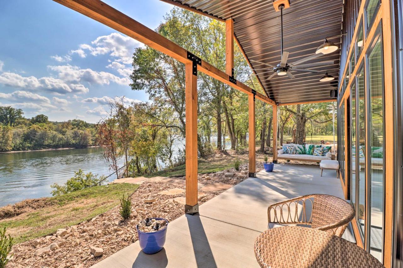 Modern Norfork House With Patio On White River! Exteriör bild